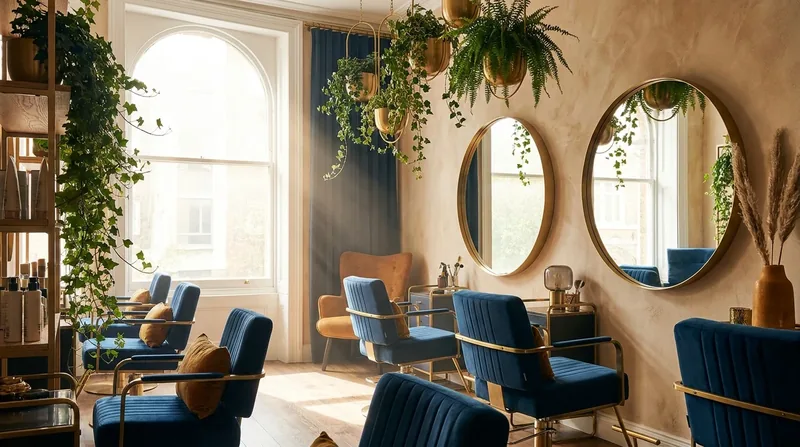 Bright salon interior with styling chairs, How to Start a Barbershop in Arkansas