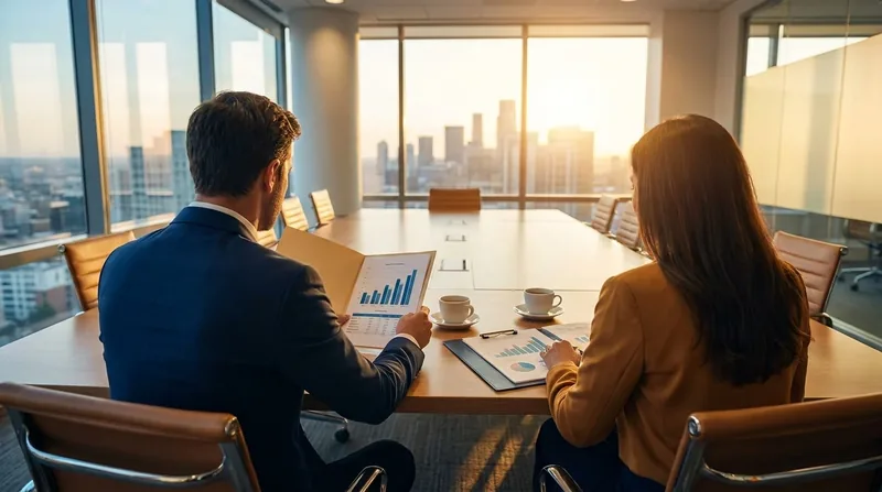 Advisors reviewing growth charts at a conference table, Arkansas Small Business Grants, Incentives and Funding